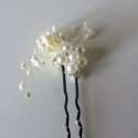 Pack of 6 small pearl flowers and ivory seed