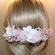 Rose tiara in shades of pink and off-white