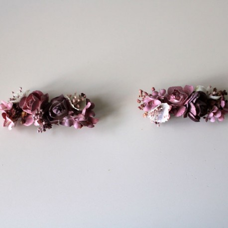 Two old pink flower clips for communion