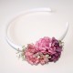 Pink and mauve flowers headband