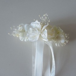 Ivory flower barrette.