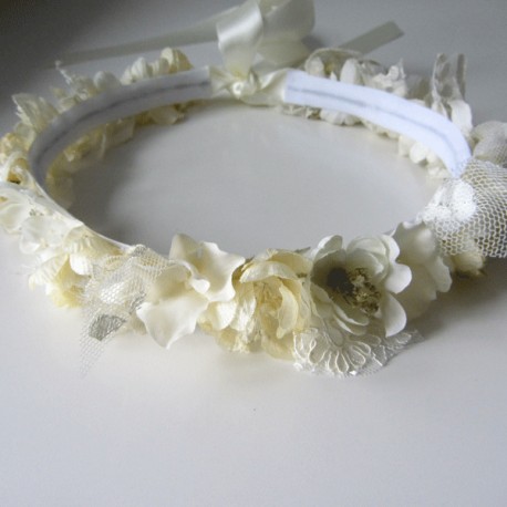 Ivory and cream flower crown.