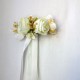 Large hairpin with cream flower.