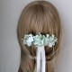 Hair clip or pin for powder green water flower dress