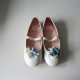 Two Powder blue Shoe Clips for First Communion