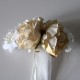 Vanilla and ivory flowers in a small belt