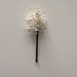 Pack 6 off white paniculata hairpins for first communion