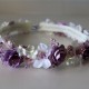 Flower potpourri crown mauve, vanilla and off-white for girls communion and flower