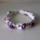 Flower potpourri crown mauve, vanilla and off-white for girls communion and flower