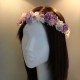 Flower potpourri crown mauve, vanilla and off-white for girls communion and flower