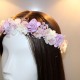 Flower potpourri crown mauve, vanilla and off-white for girls communion and flower