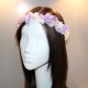 Flower potpourri crown mauve, vanilla and off-white for girls communion and flower