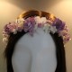 Flower potpourri crown mauve, vanilla and off-white for girls communion and flower