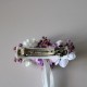 Large pin or pin flowers powder mauve off-white and ivory