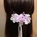 Large pin or pin flowers powder mauve off-white and ivory