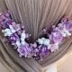 Two mauve flower clips for invited girl and wedding