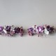 Two mauve flower clips for invited girl and wedding