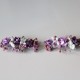 Two mauve flower clips for invited girl and wedding