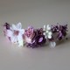 Rose tiara in shades of mauve and off-white