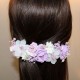 Rose tiara in shades of mauve and off-white