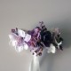 Large pin or pin flowers powder mauve off-white and ivory