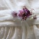 Large pin or pin flowers powder mauve off-white and ivory