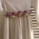 vanilla mauve and white crown set + white and vanilla mauve narrow belt