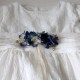 Large dark blue flower belt