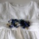 Large dark blue flower belt