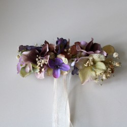 Large mauve flower barrette