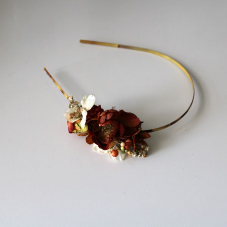 Brown flowers headband