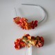 Orange flowers headband