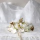 Small belt with cream velvet flower.